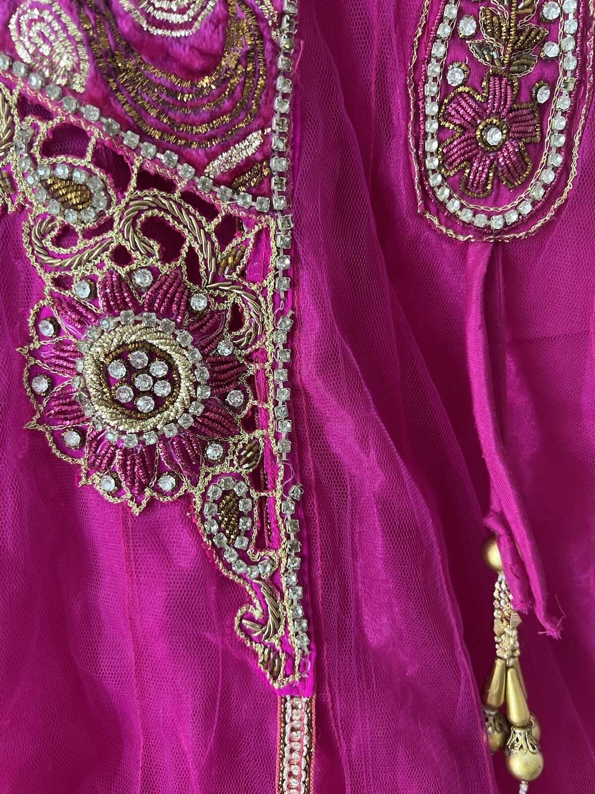 Two INDIAN CHILD DRESS PARTY,MARRIAGE /OCCASSION DRESS EMBROIDERY. Size 32/28&30