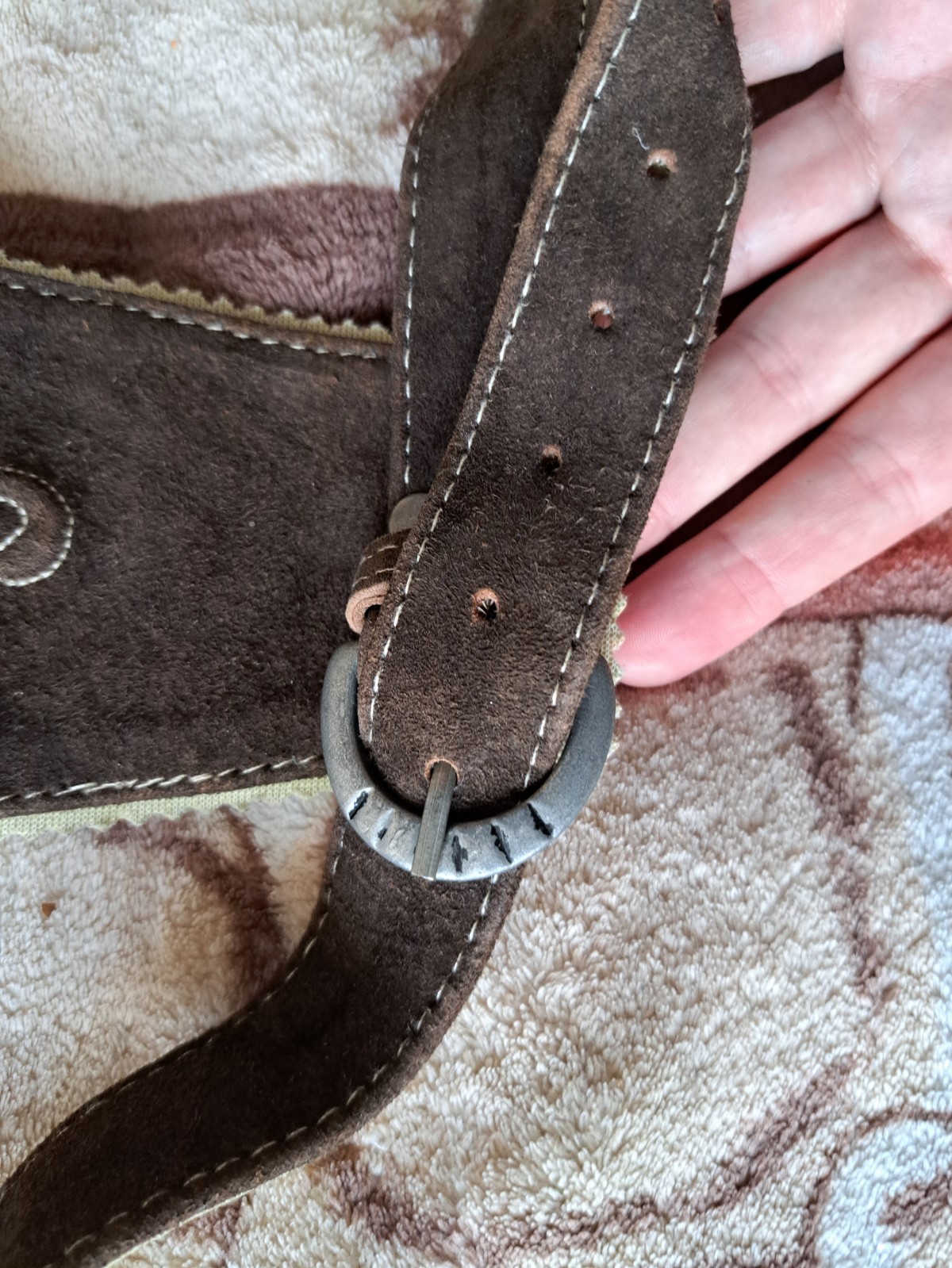 Brown leather suspenders for shorts. Bavarian leather shorts Shorts Oktoberfest