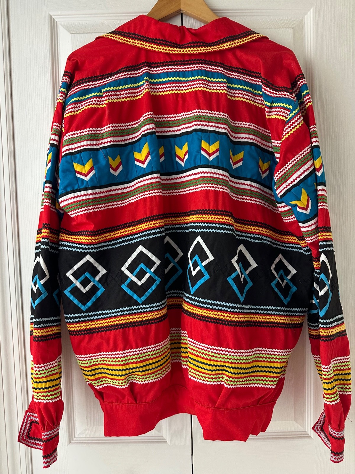 Seminole Indian Native American Jacket Vintage Patchwork Never Worn Custom Made
