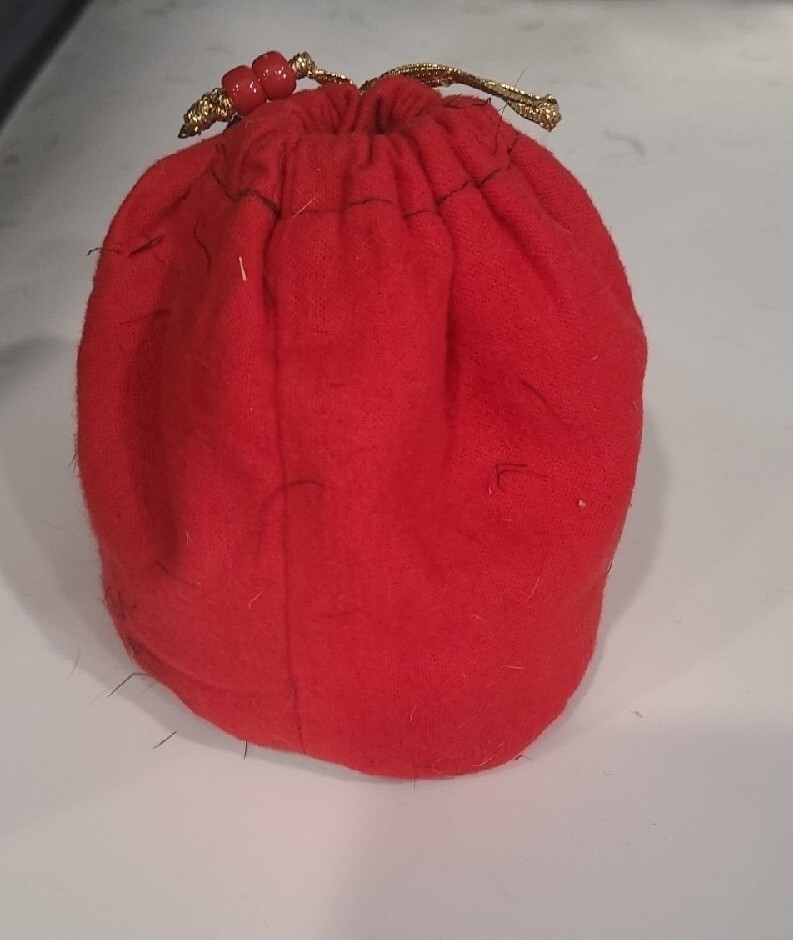 Native American Dance Regalia Bag Drawstring Pouch filled with sage – 5″ Tall