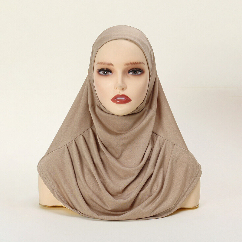 Muslim Headscarf Women African Headgear Loose Hijab Fitting Lazy Base Hat Turban
