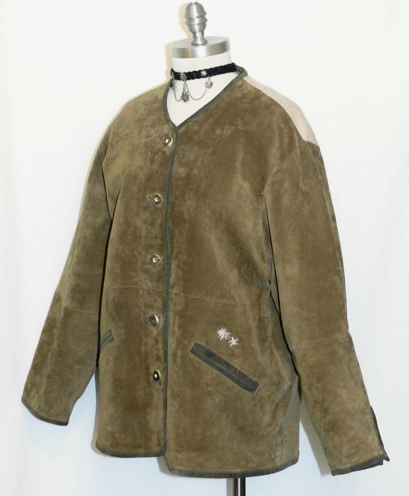 LEATHER~BROWN GERMAN Women Winter Hunting Western Sport Women JACKET Eu 46 16 L