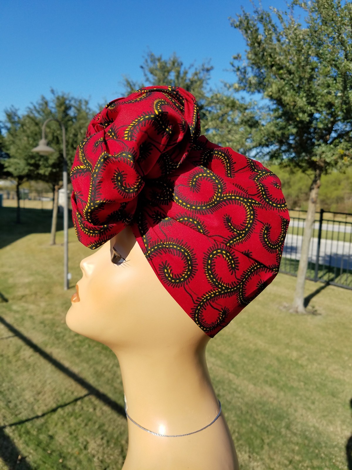 Red And Black Headwrap; Red African Headwrap; African Clothing; African Fabric