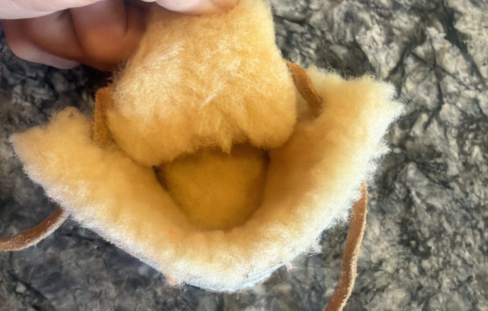 Vtg Native American Moccasins Suede Lined “Infant Tag Sz 2” USA Made #309