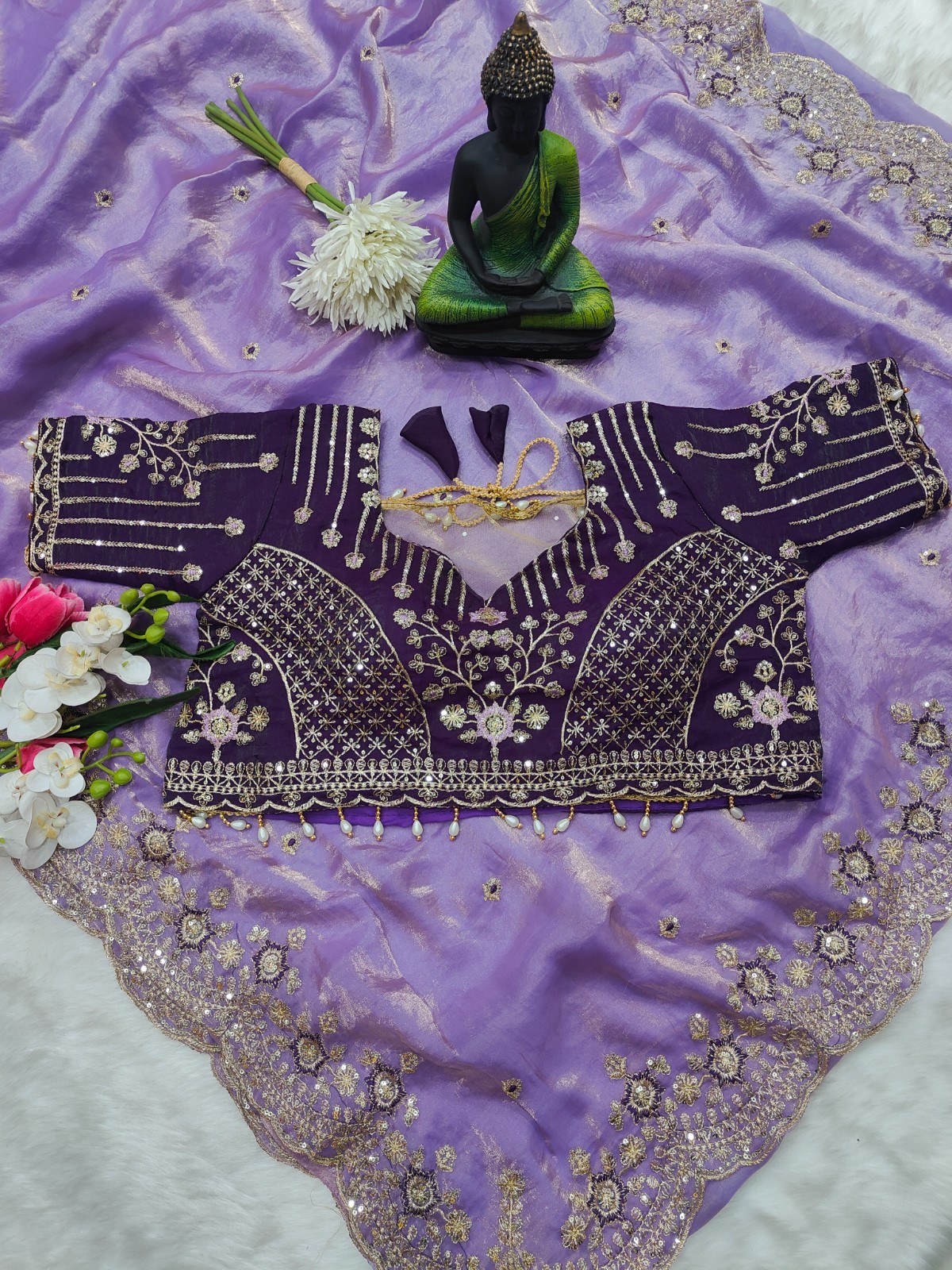 Indian Saree Wedding Designer Party Wear Blouse Bollywood Sari Ethnic Pakistani