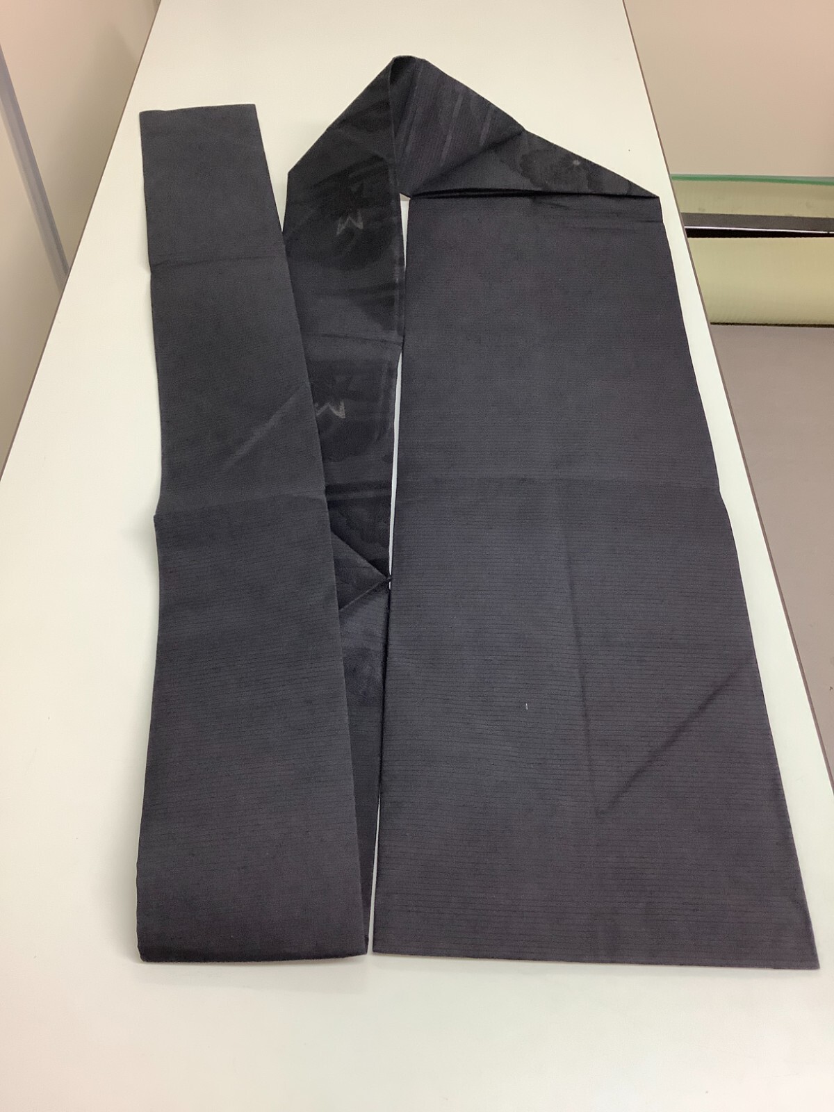 Japanese Vintage Kimono Nagoya Obi pure silk black tradition 140.9×12.5inch