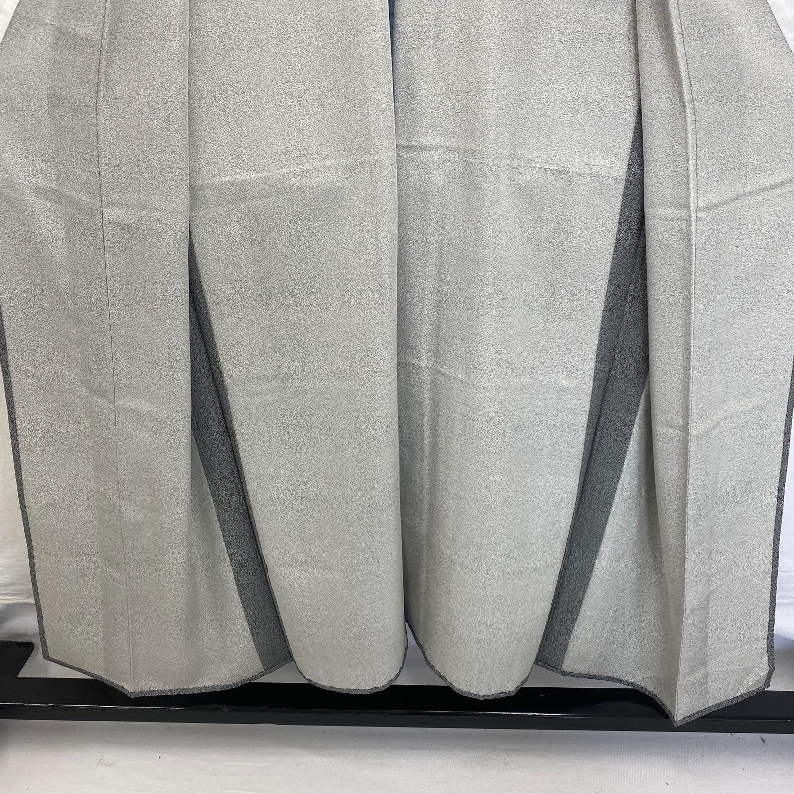 Japanese Vintage Kimono Polyester Gray No Lining Traditional Length 57in