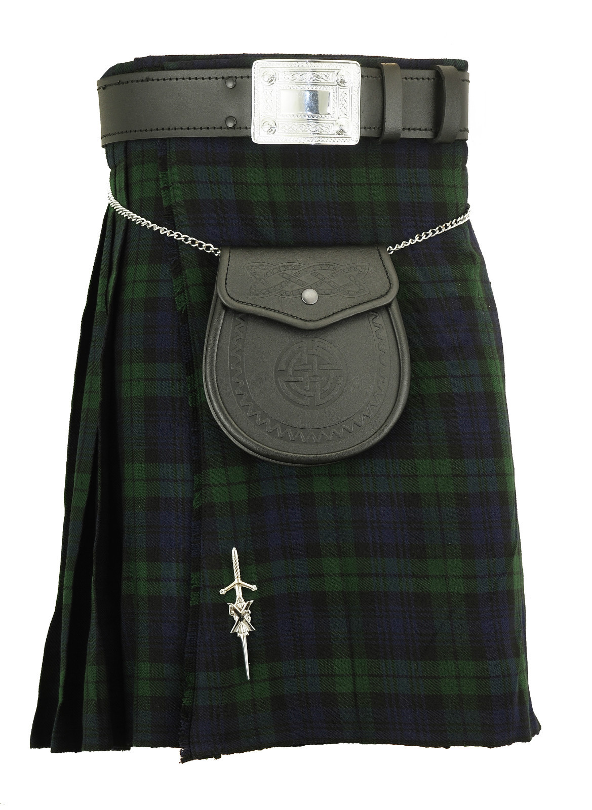 8 yards Blackwatch Kilt Scottish Tartan Traditional Highland dress Skirts