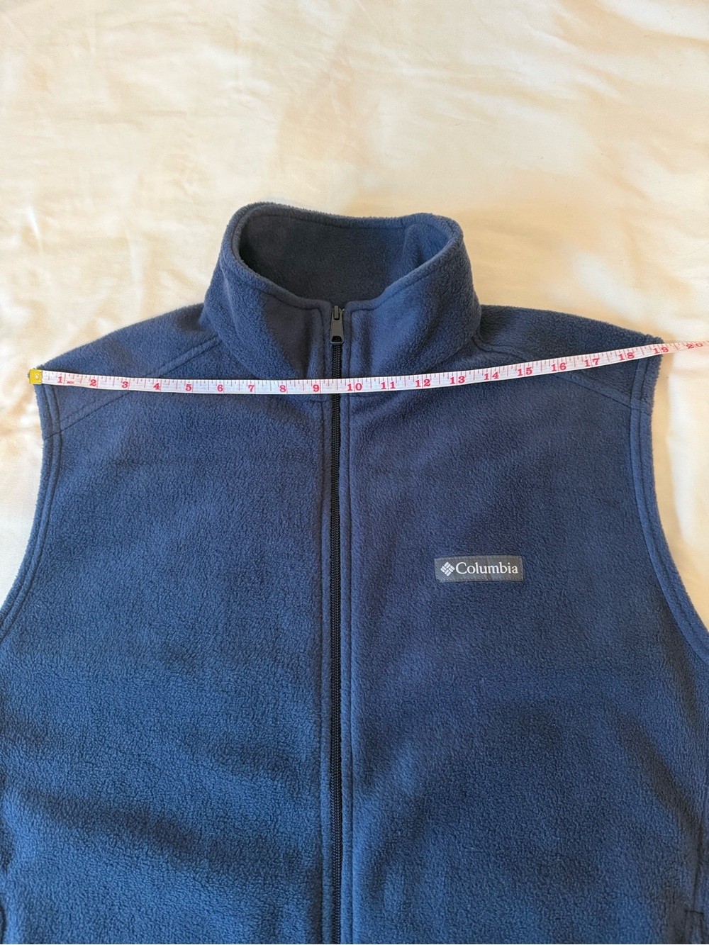 Columbia Men’s Size Large Mountain Full Zip Fleece Vest Navy Blue