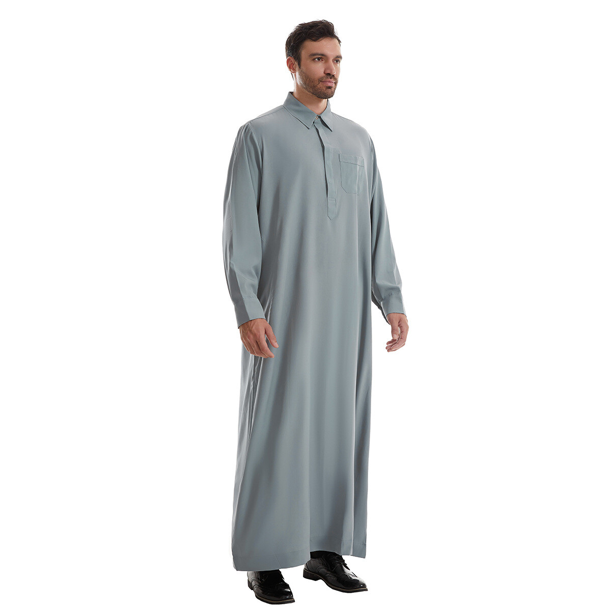 Islamic Men Long Robe Dishdash Thobe Saudi Jubba Kaftan Dubai Arabic Abaya Dress