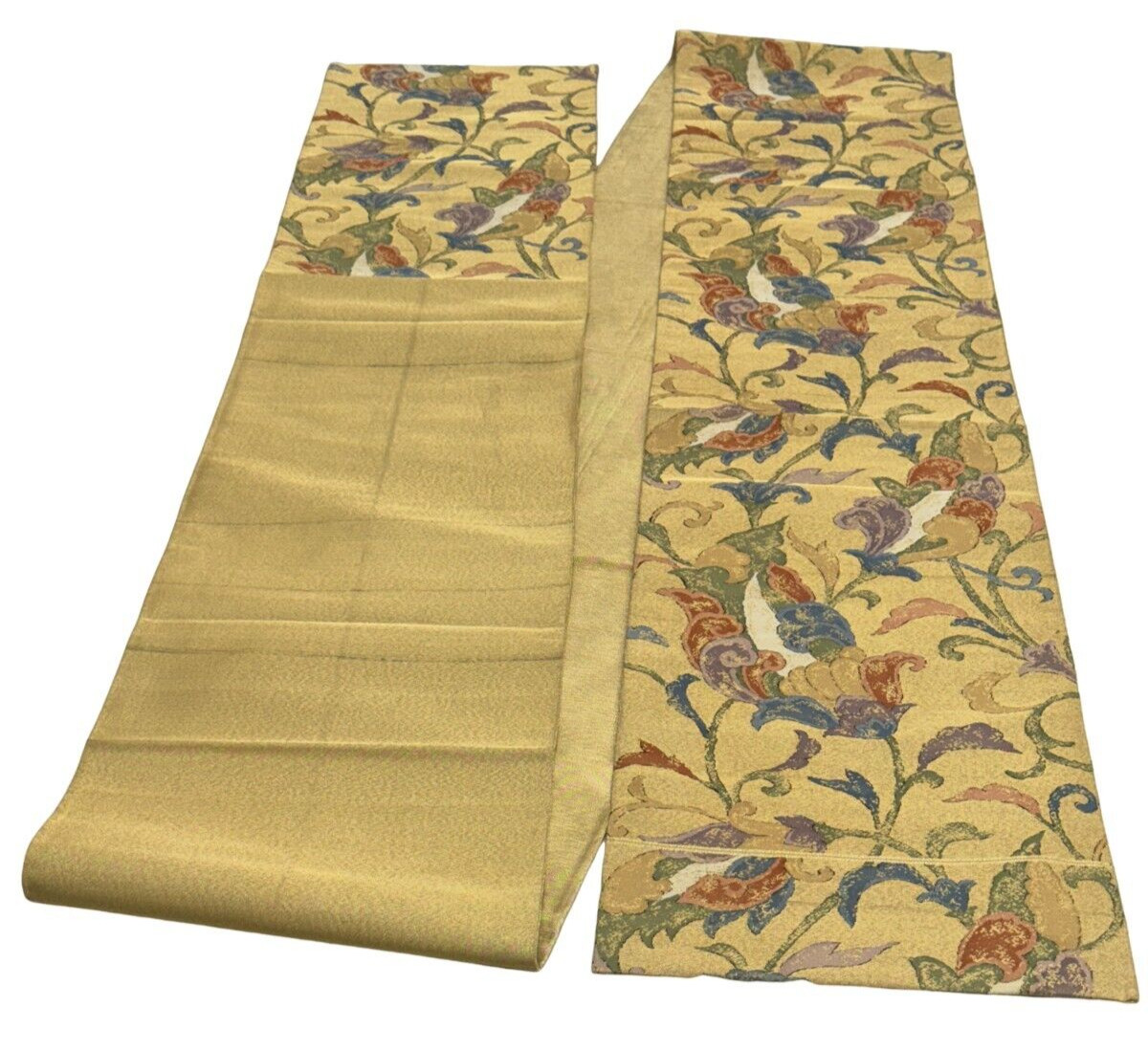 Japanese Vintage Kimono Fukuro Obi silk Brown expensive Tradition 166.9×11.8in