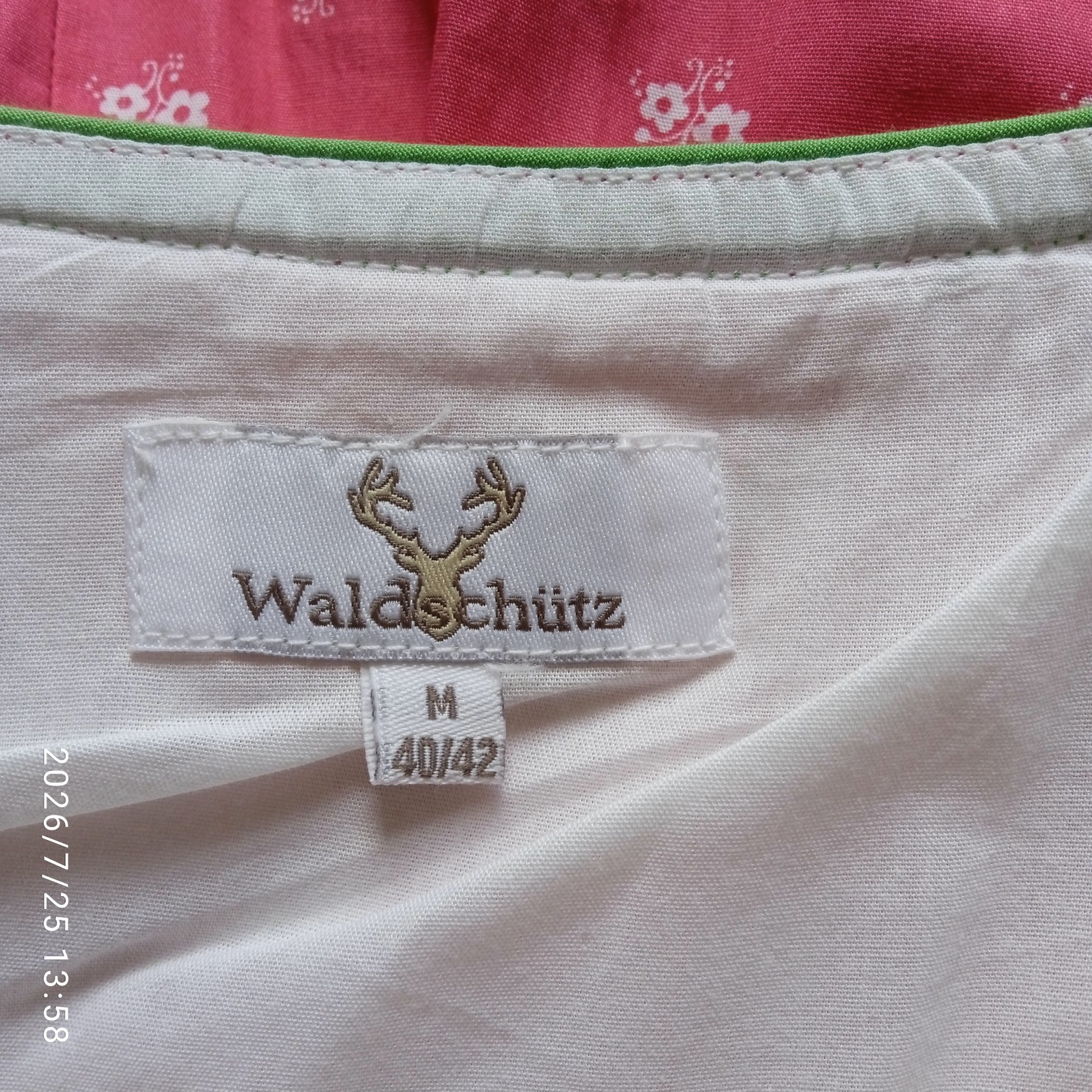 Waldschultz Tyrol Dirndl Oktoberfest Dress Size M 40/42 and white blouse