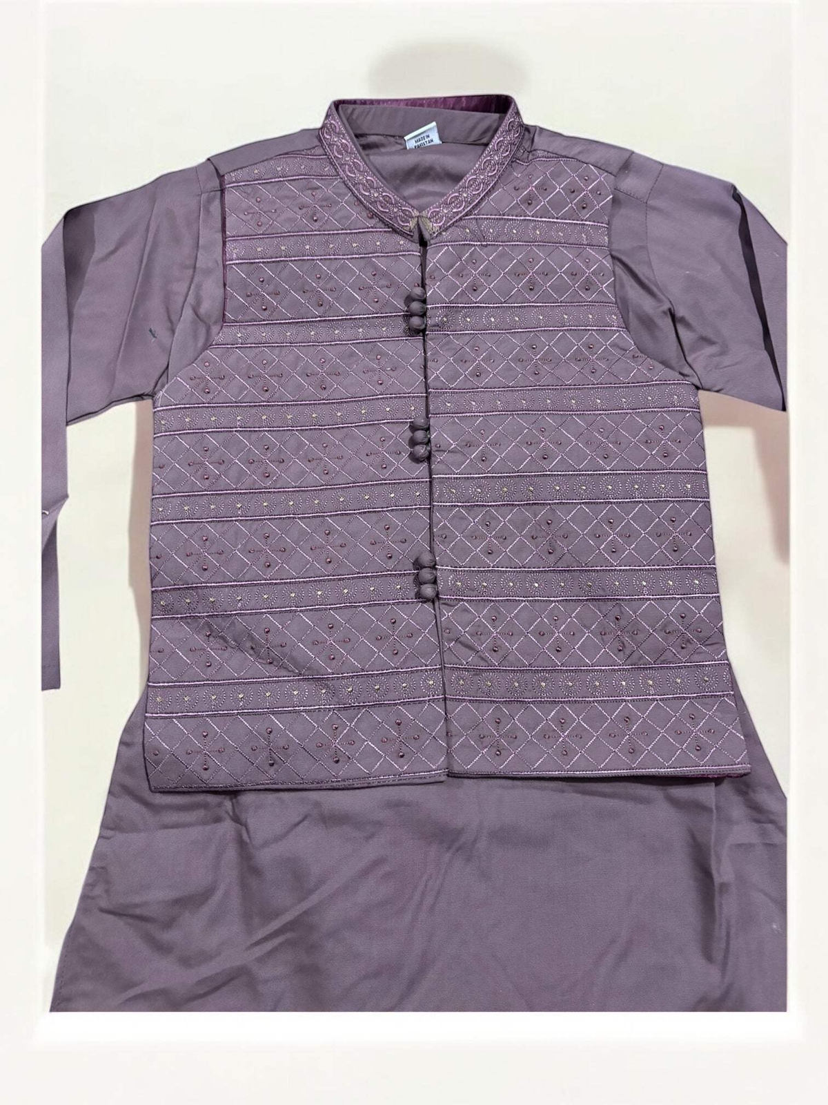 Traditional Soft Cotton Kurta, Pajama and Coat Set for Boys – Ethnic Wear- 212