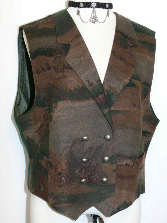 BROWN ~ BOILED WOOL German Women Hunting Riding Sport Dress Jacket VEST 44 12 M