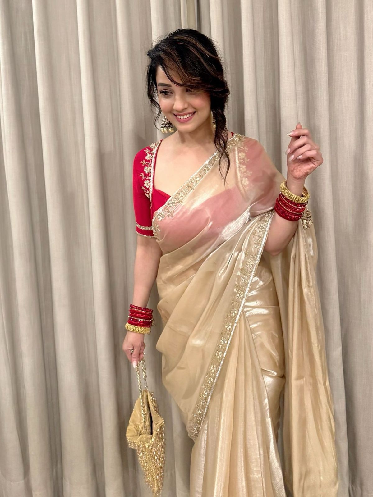 Designer Sari Bollywood Bridal Gold Saree Blouse Wedding Saree Party Wear Saree
