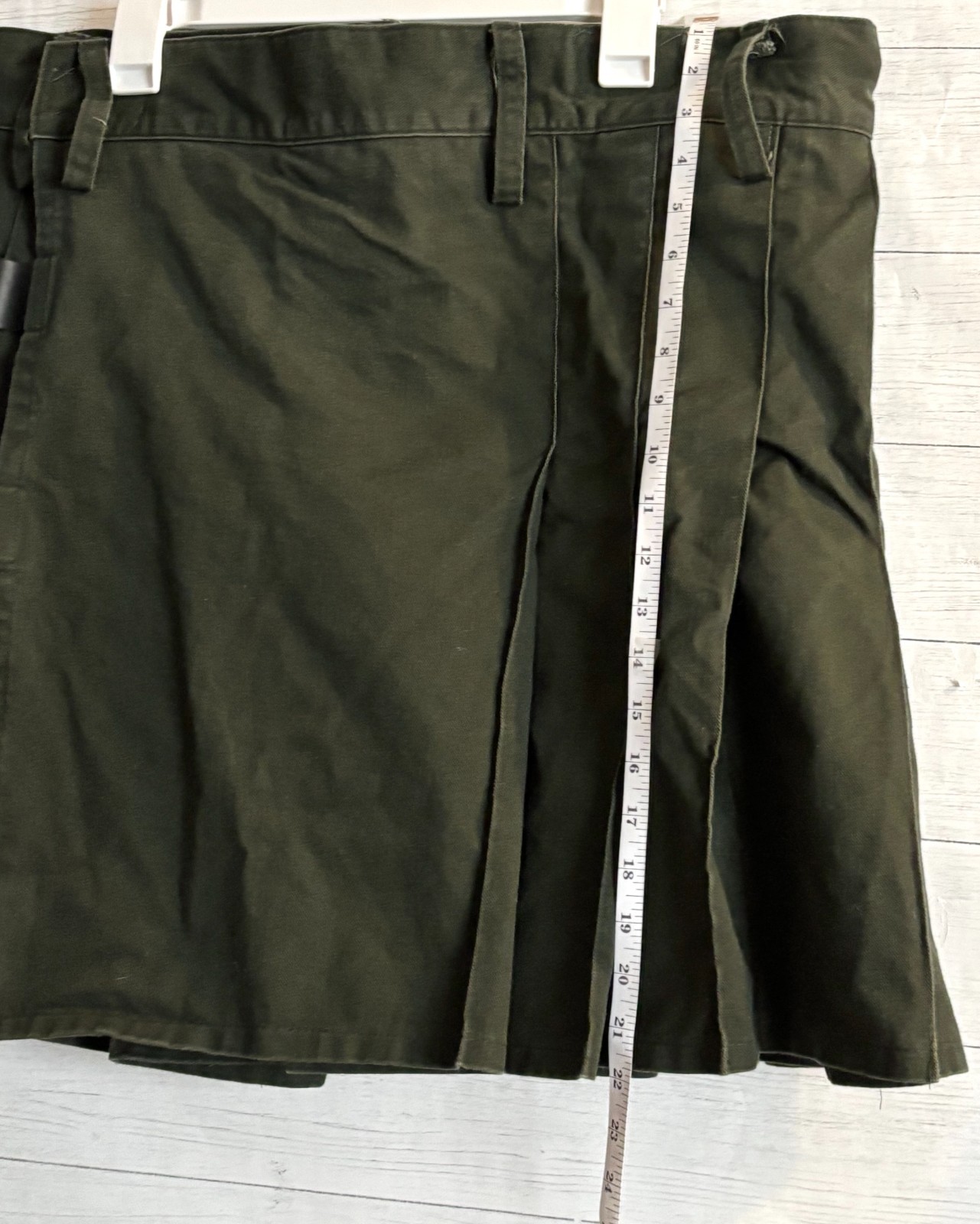 Kommando Kilts Utility Waist Size 46 48 Olive Green Pleated Buckle Pockets 2XL