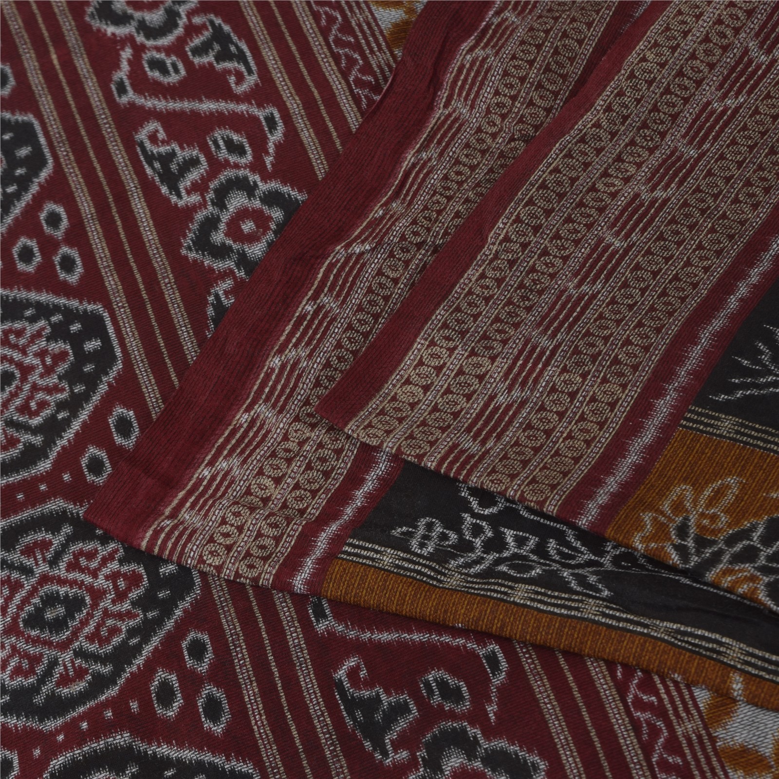 Sanskriti Vintage Sarees Pure Cotton Women/Bird Printed Sari 5+Yd Craft Fabric