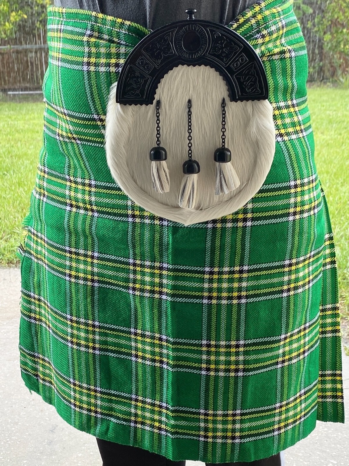 Scottish Dream Men’s Kilt, Green & yellow, Lining Light Weight Value, Highland