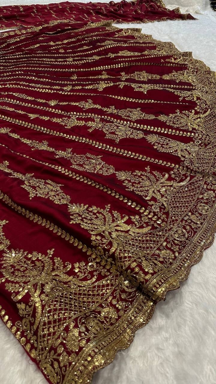 Latest Maroon Kasturi Silk Lehenga Choli With Dupatta For Wedding Collection