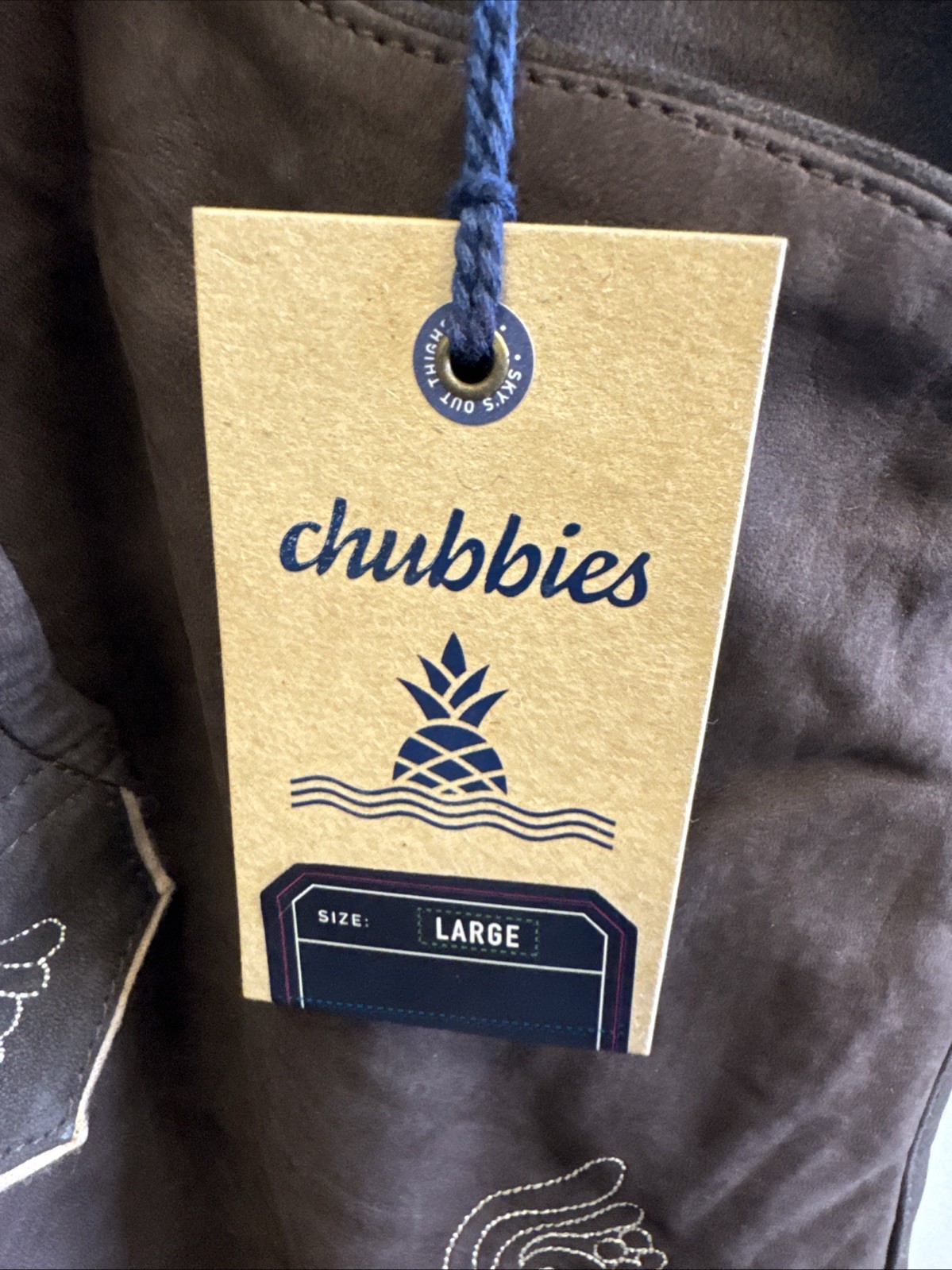 NWT Chubbies Mens Large Lederhosen Brown Suede Lamb Leather German Oktoberfest