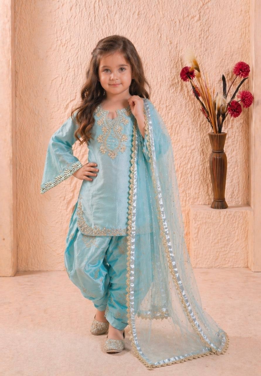 Girls Patiyala Suit Farshi Palazzo Wedding Festival Ethnic Wear Dress