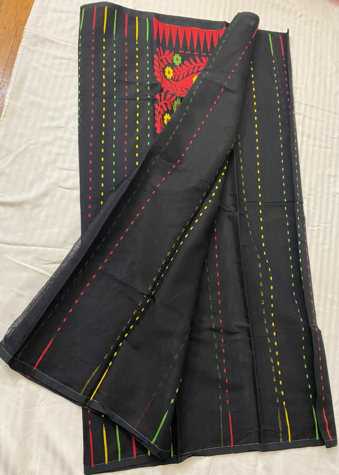 Original Indian Traditional & Ethnic Soft Dhakai Jamdani Handloom Saree