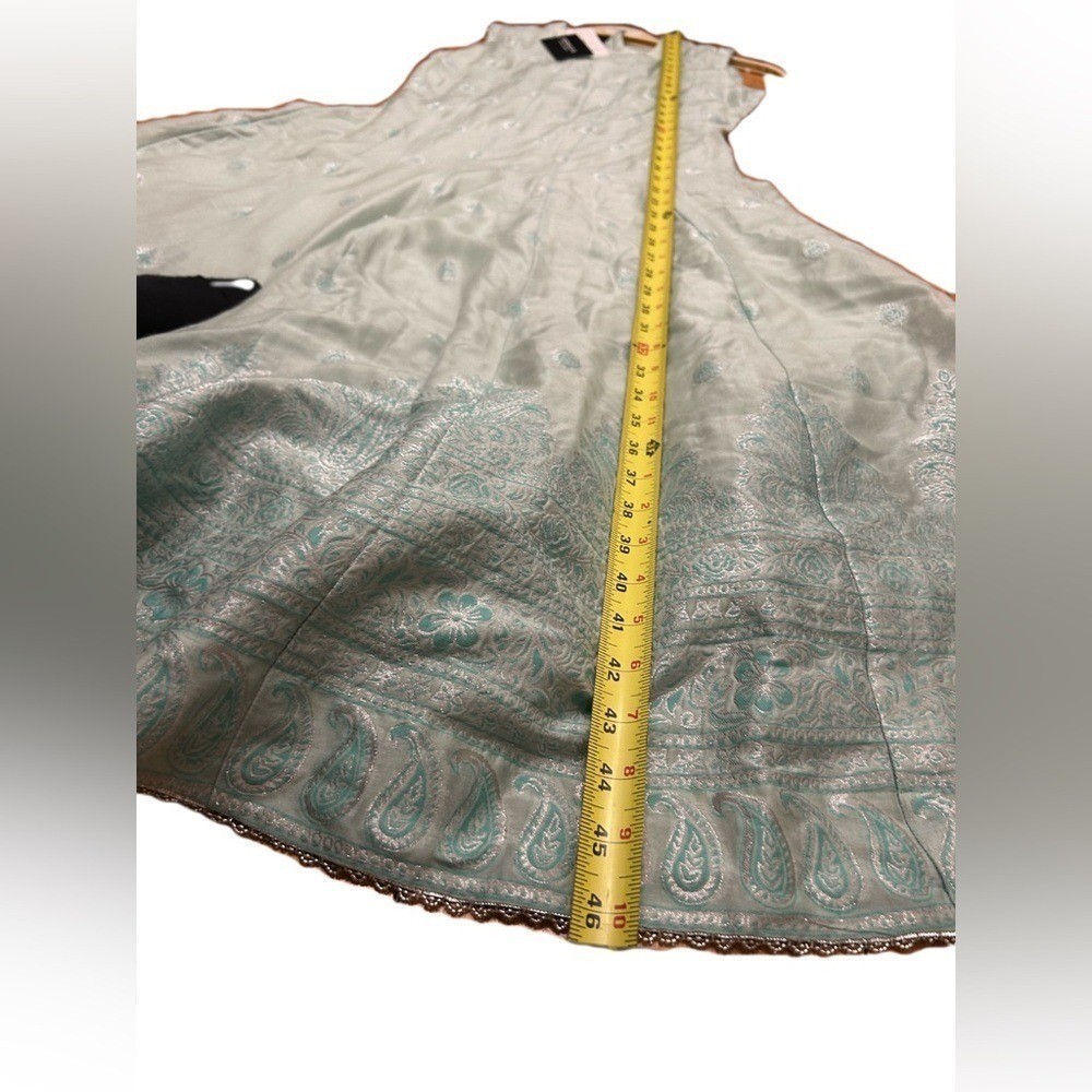 NWT Safaa Sage Green Anarkali Kurta Chikankari & Ari Kasab Embroidery Size small