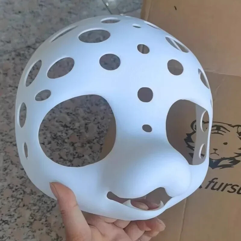 Animal Costume Production, 3D Printed Helmet, DIY Material Mask, Furuit Headset