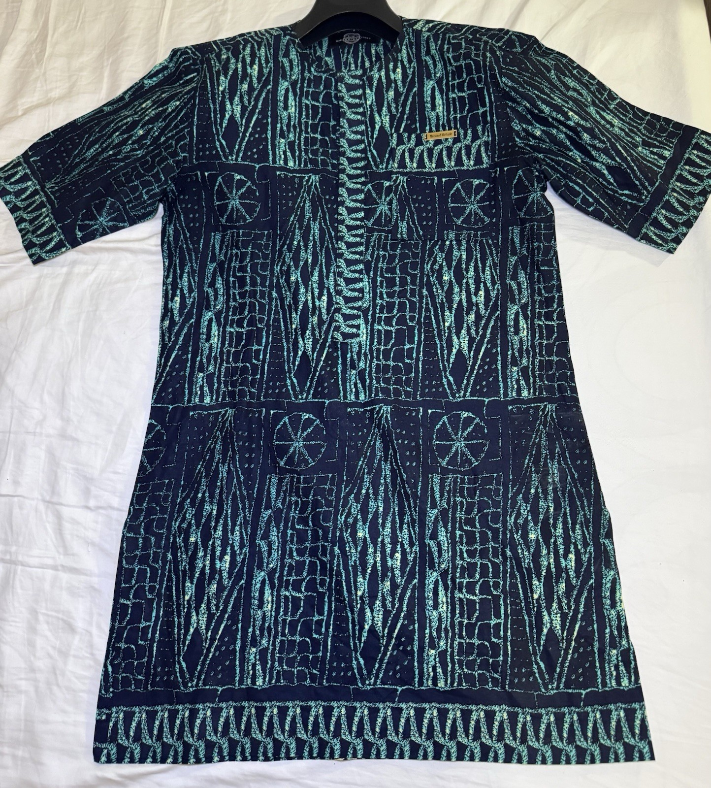 Maison d’Afritude Men’s Blue Navy The NDOP Print Dashiki