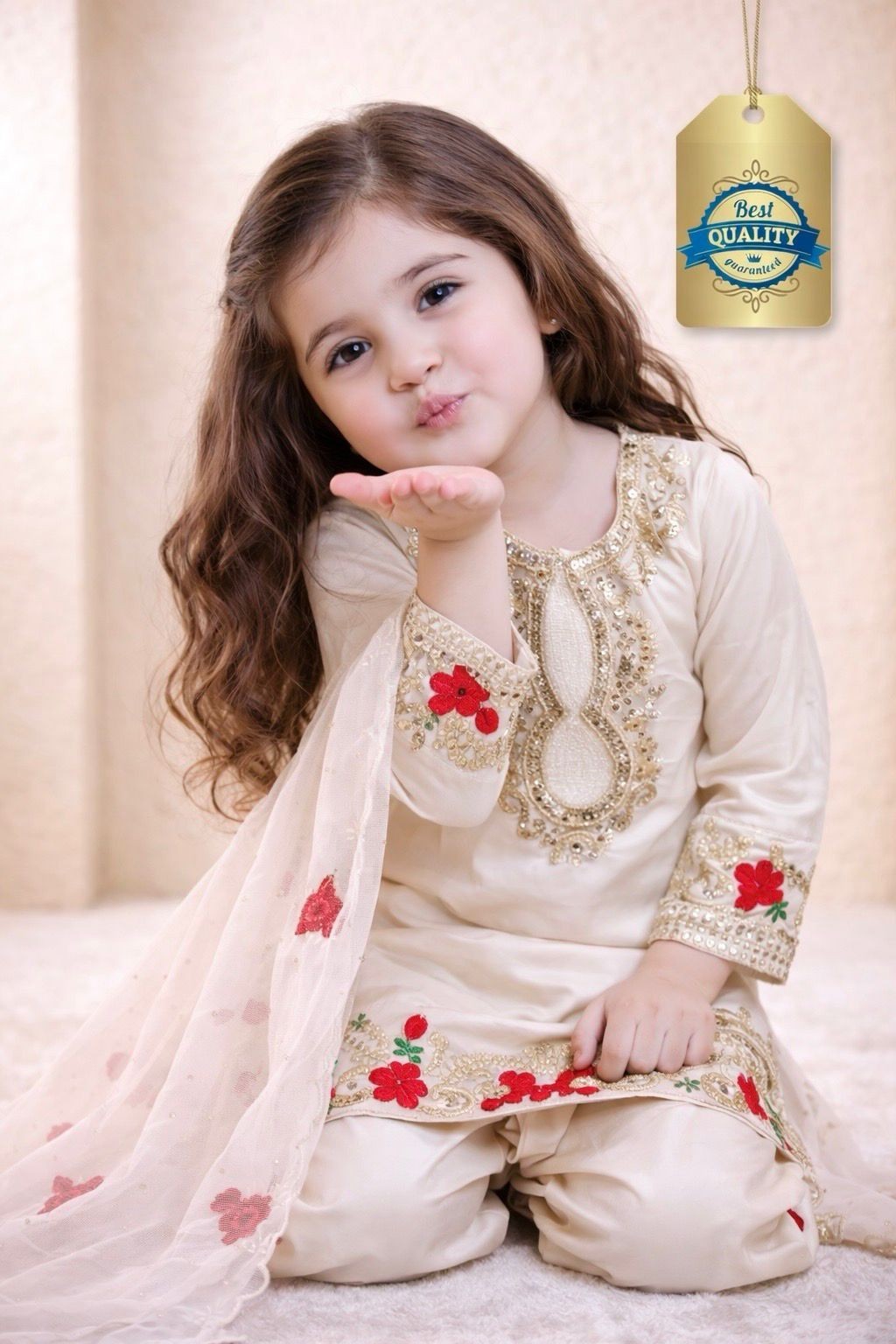 Kids Girls Pink Salwaar Kameez Sharara Party Wear Eid Indian Designer Dress Suit