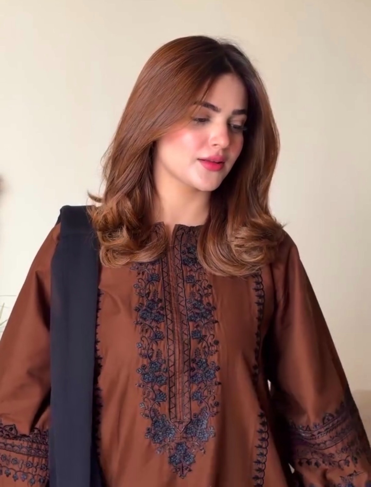 Designer Pure Roman Silk Top with Bottom and Heavy Faux Georgette Dupatta Thread