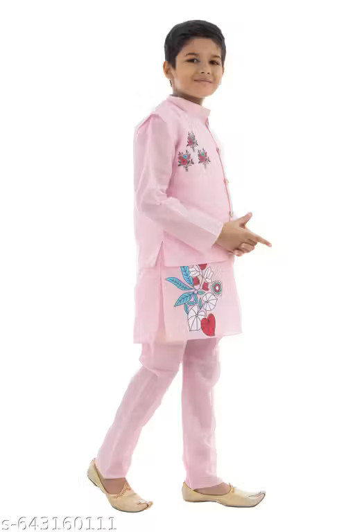 TRADITIONAL KURTA PAJAMA COTTON PRINTED KURTA SET FOR KIDS