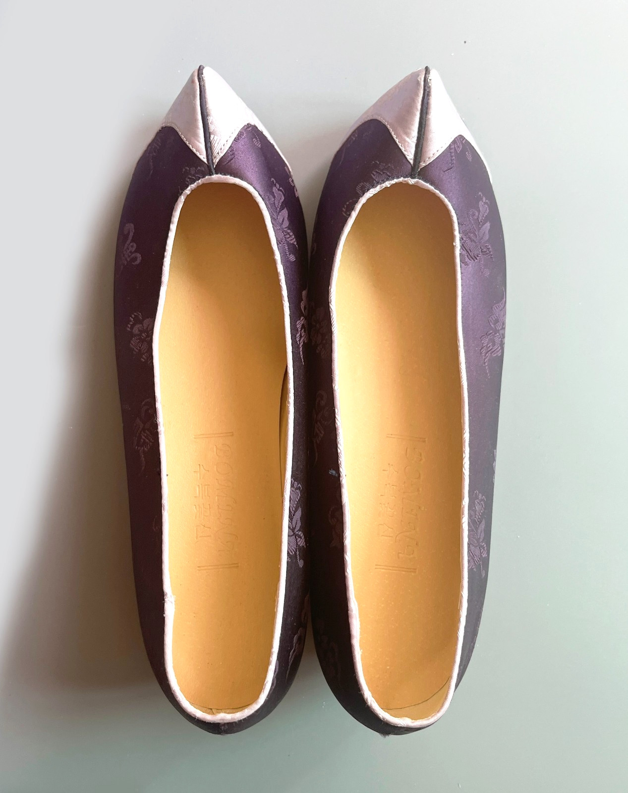 Korean Traditional Hanbok Shoes Flower Shoes for Women-VIolet/Purple /250mm