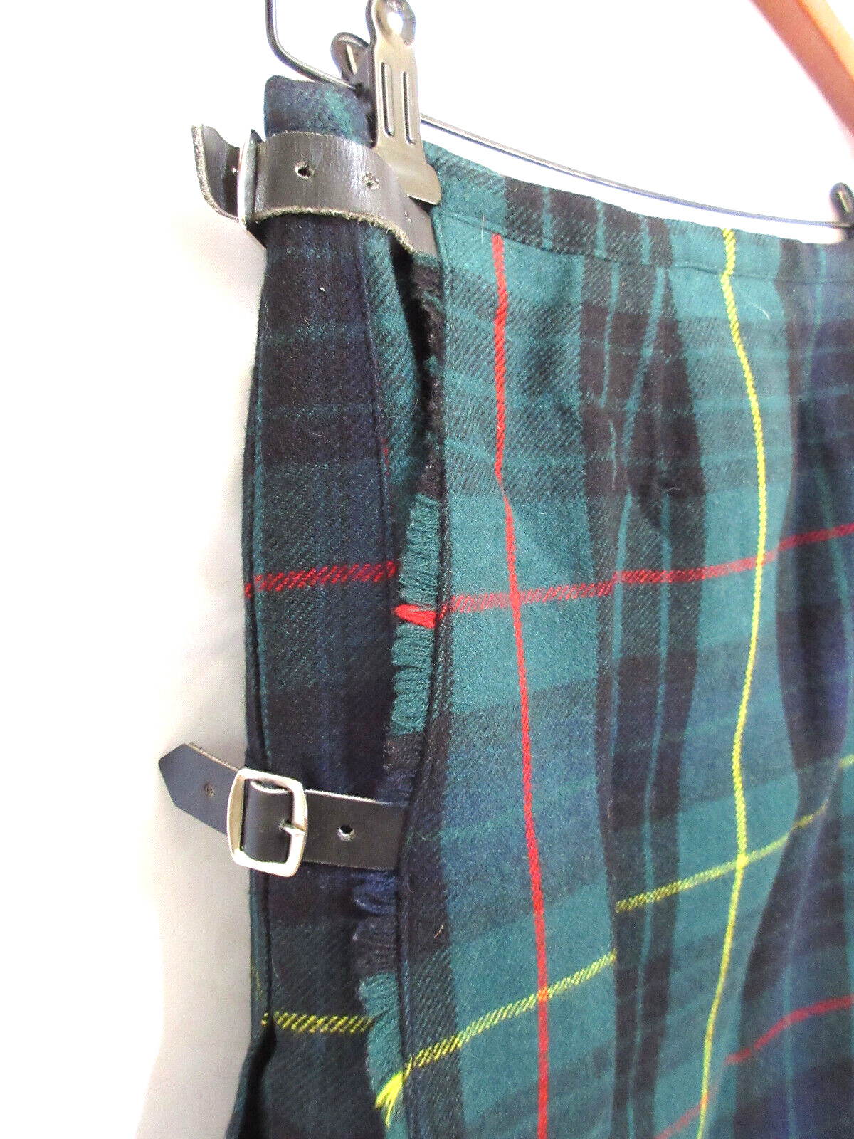 Geoffrey Tailor Highland Crafts Royal Mile Scotland Plai Tartan Skirt Wool VGUC