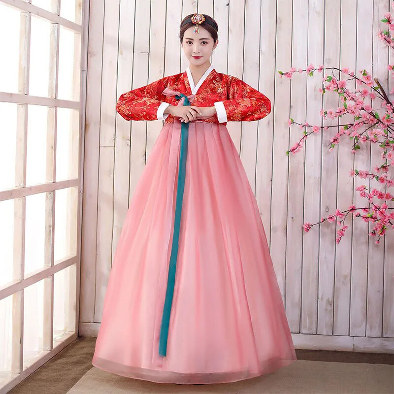Traditional Korean Clothing Women Hanbok Dress Court Stage Wedding Dance Dress