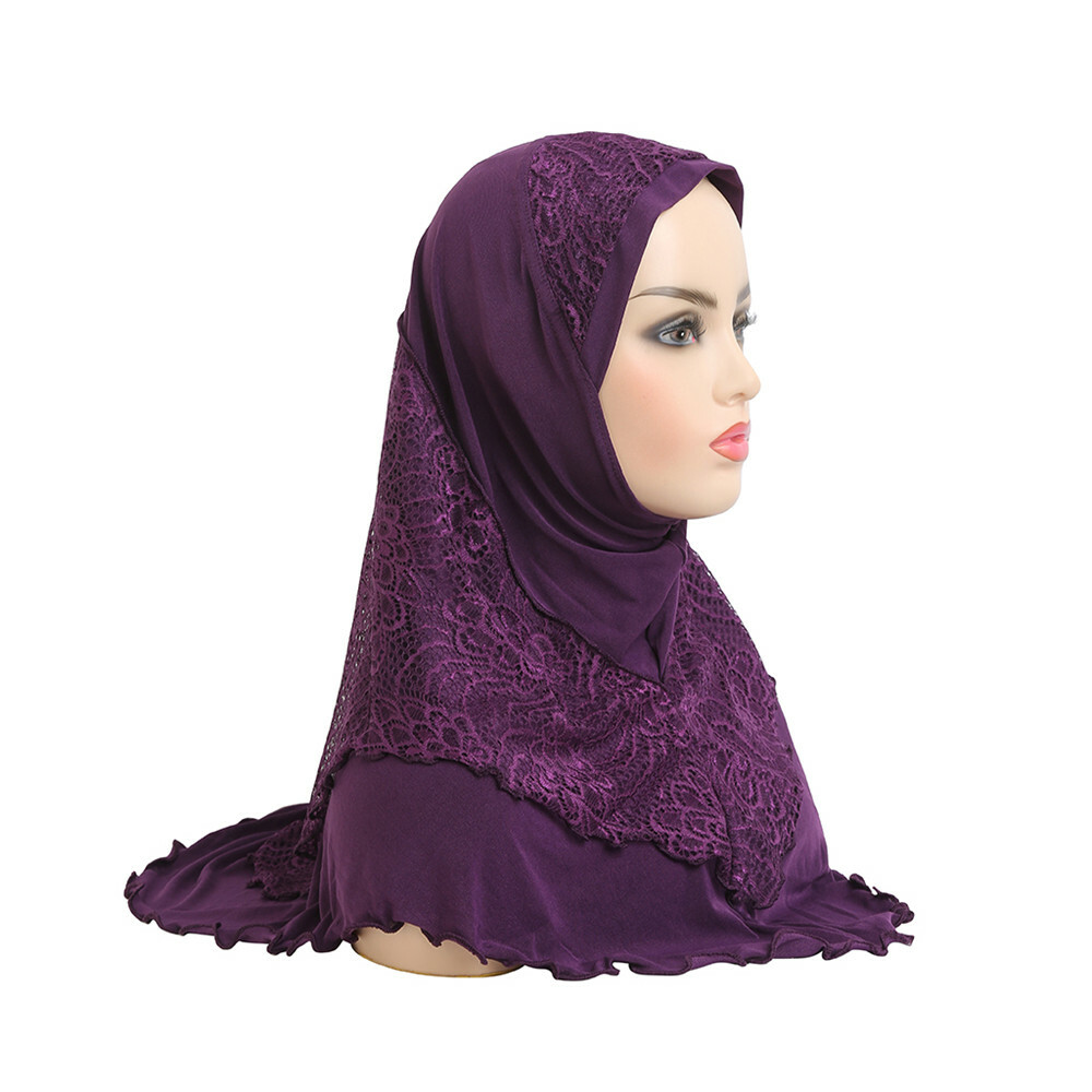 Women Hijab Wrap Shawl Muslim Prayer Turban Instant Scarf Headscarf Amira Stole