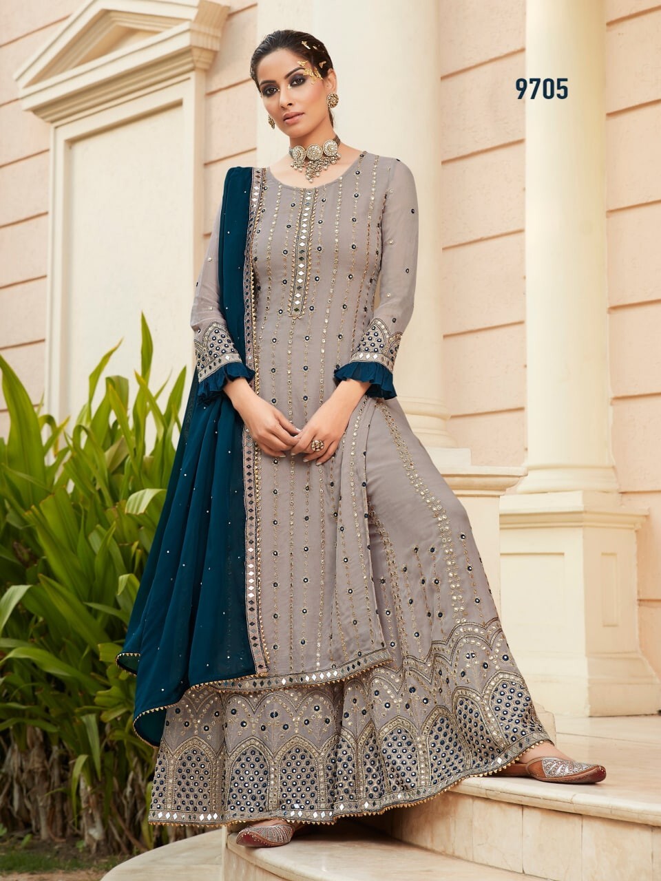 Traditional Bridal Party Wear Anarkali Suit Dress Indian New Ethnic Gown Salwar