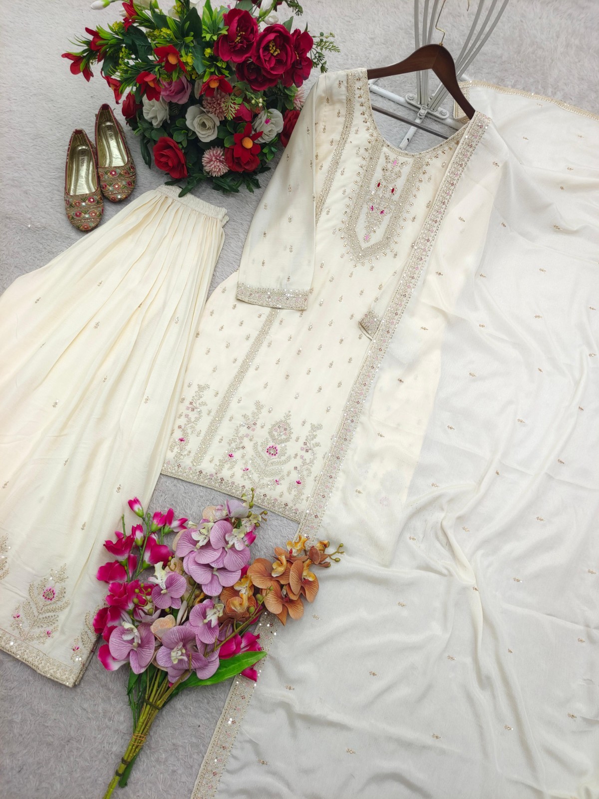 INDIAN SALWAR KAMEEZ PAKISTANI WEDDING PARTY DRESS WEAR BOLLYWOOD SUIT SHARARA