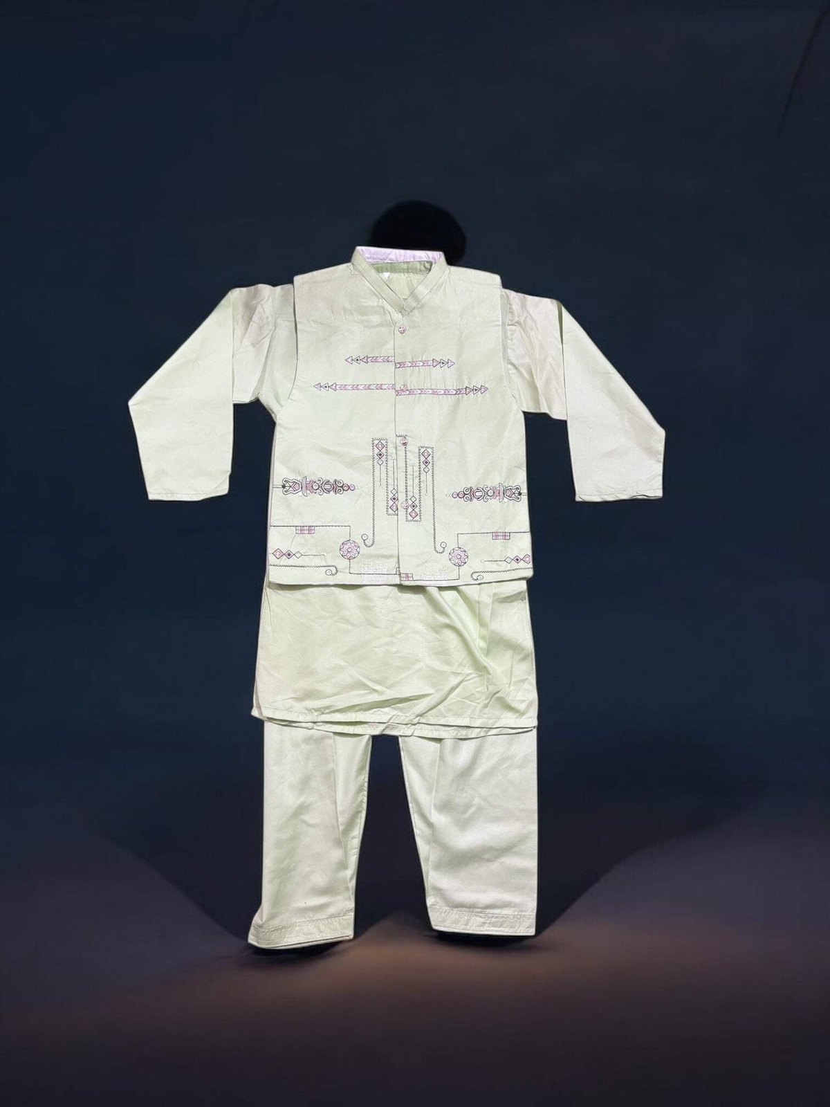 Traditional Kurta, Pajama and Coat Set for Boys – Ethnic Wear- 305