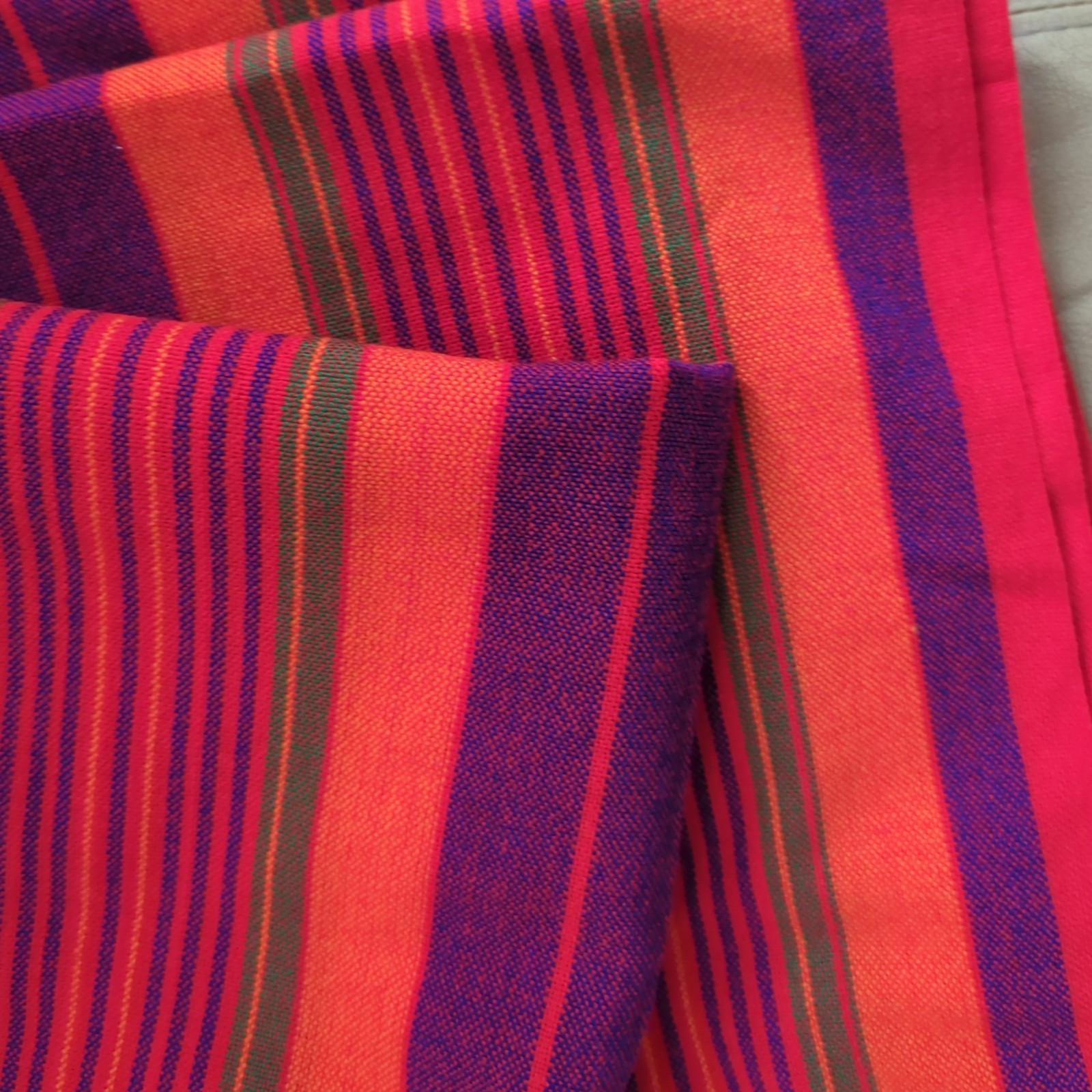 Original Kenya Maasai/Masai Multi-colored Shuka blanket-Masai Maasai 76″x58″