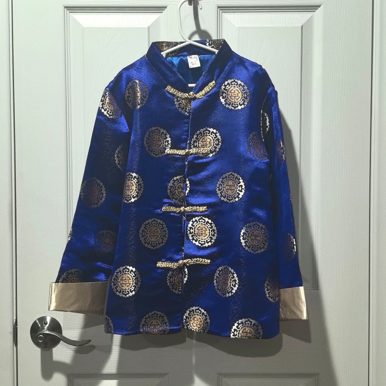 Lian Lin Embroidered Boy’s Chinese New Year Jacket – Blue & Gold, size 10