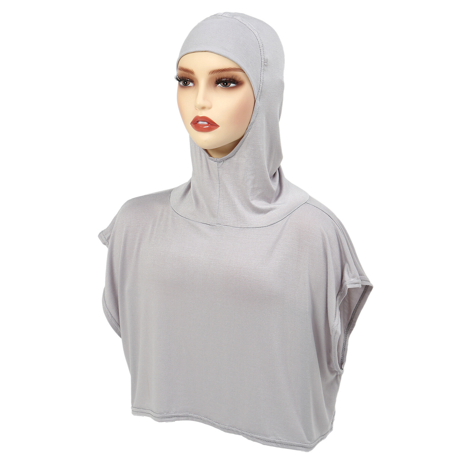 Muslim New Women Sport Hijab Jersey Hooded Turban Instant Wrap Prayer Scarf Tops