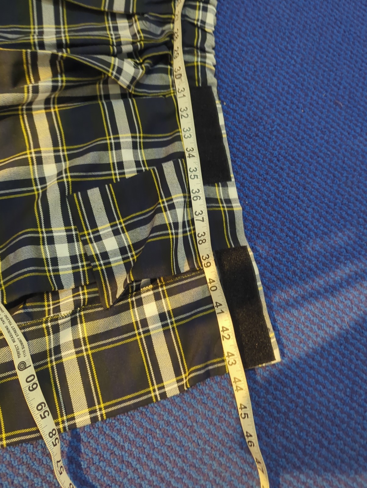 SPORT KILT Medium Navy Plaid TARTAN Made in USA Poly Blend