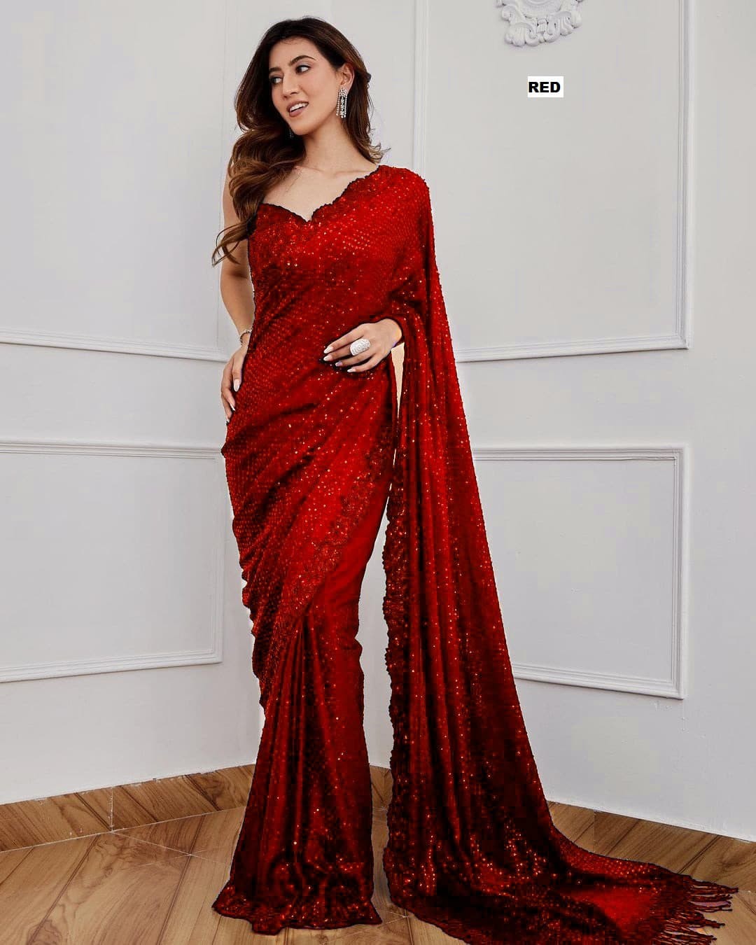 Designer Sari Bollywood Bridal Saree Blouse Indian Party Wear Pakistani Sarees