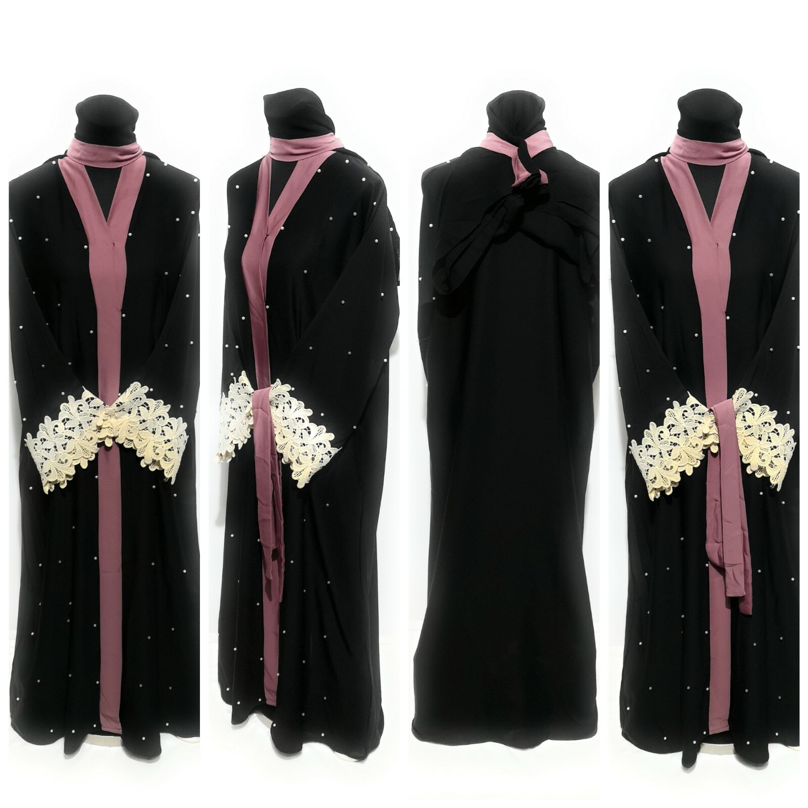 Women Open Front Abaya Maxi Dress Saudi Long Abaya Farasha Jilbab Burka Kacaftan