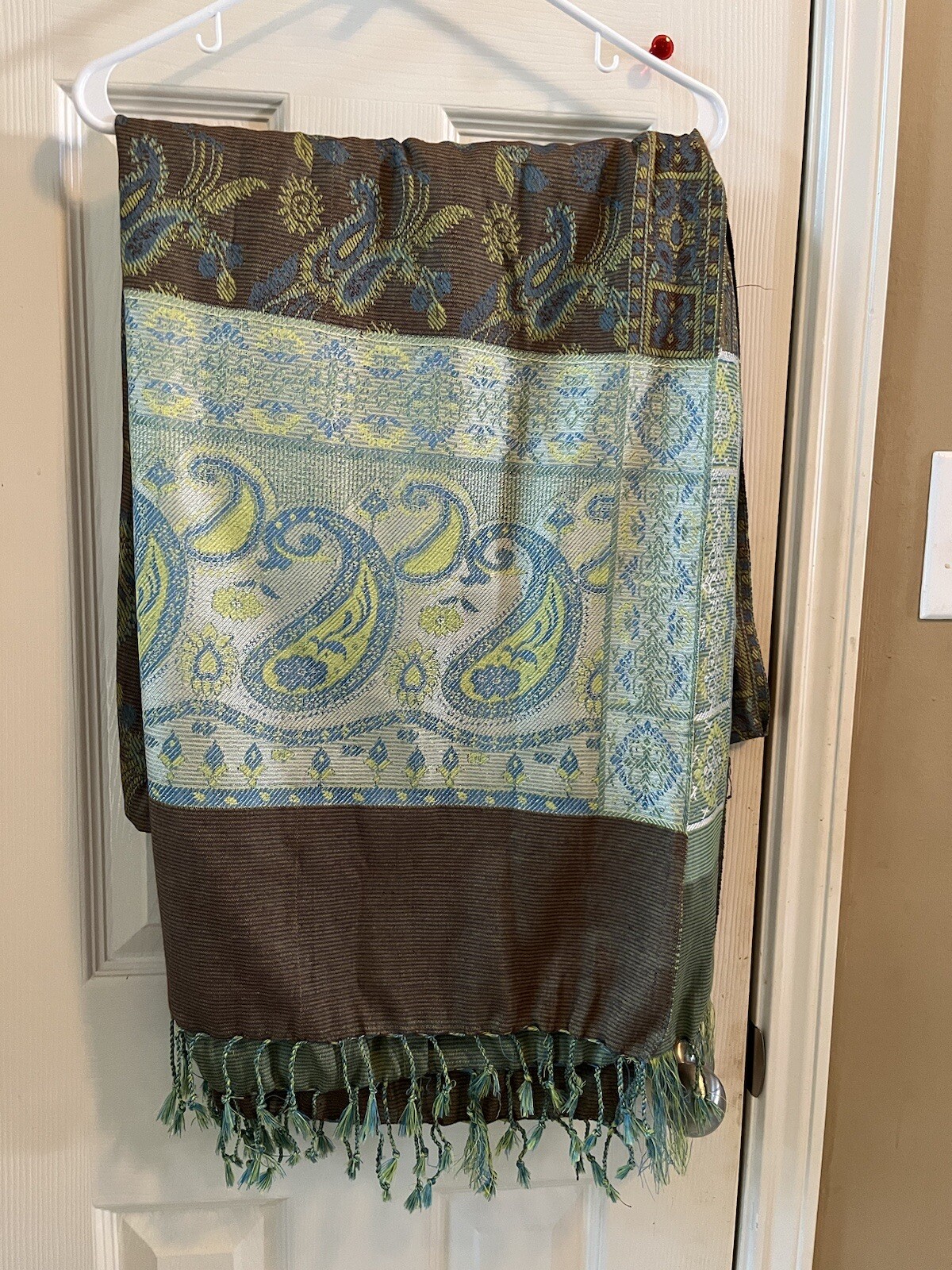 Indian Pakistani Designer Khaddar Embroidered Suit With Shawl