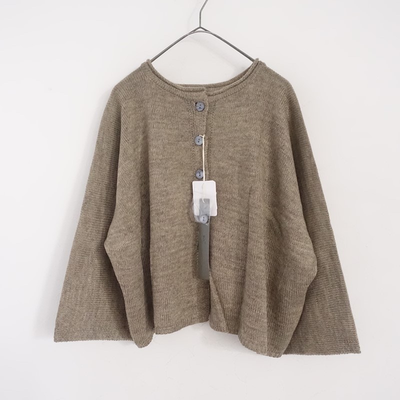 Unused 08 Mab Wool Blend Knit Wide Cardigan Free Size