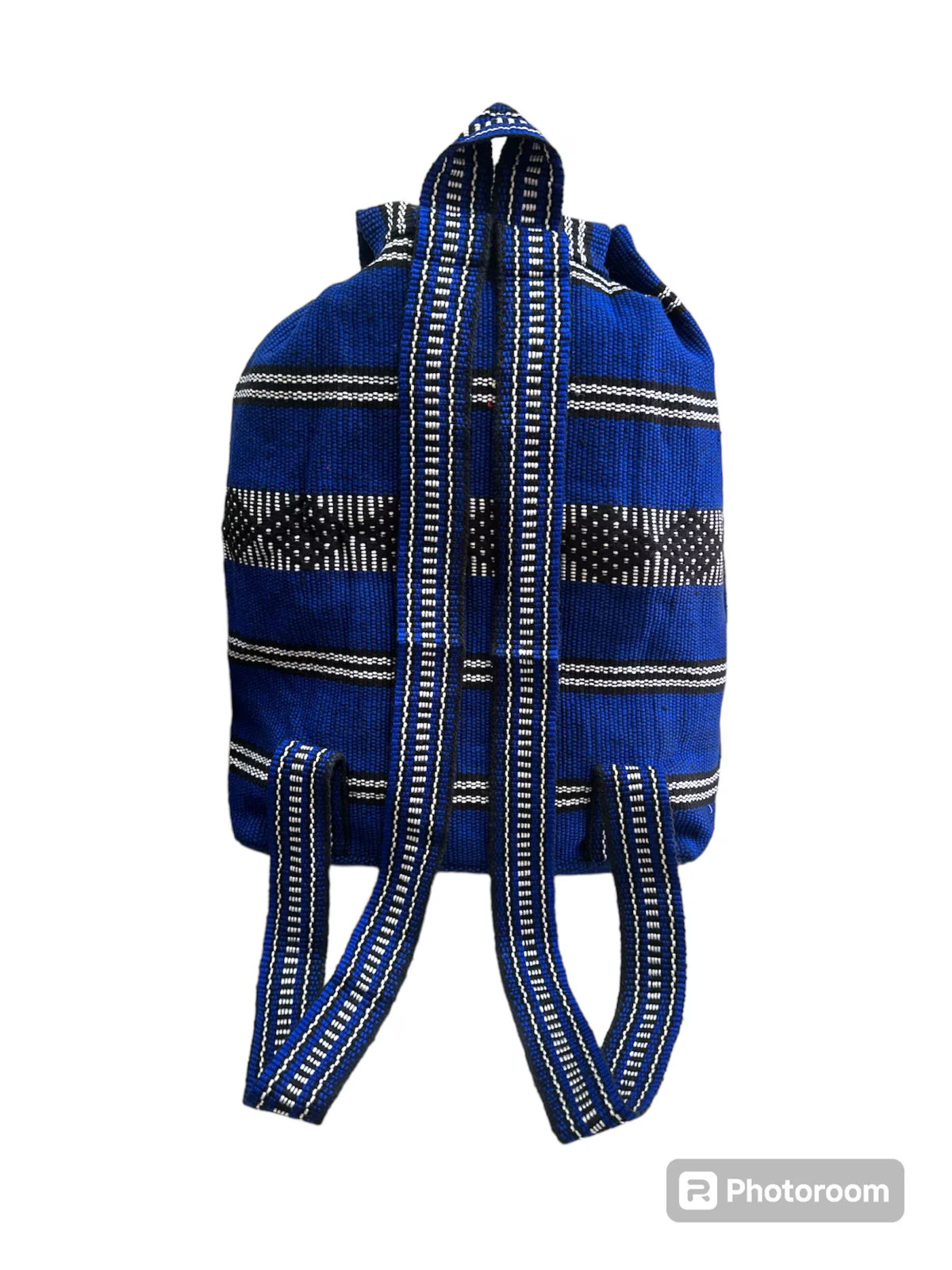 BACKPACK , HIPPIE GEAR , MEXICAN MADE , AUTHENTIC PINZON , ROYAL BLUE