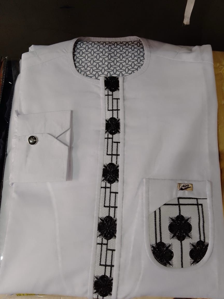 Men’s African Dashiki Boubou Set – Embroidered Traditional Outfit