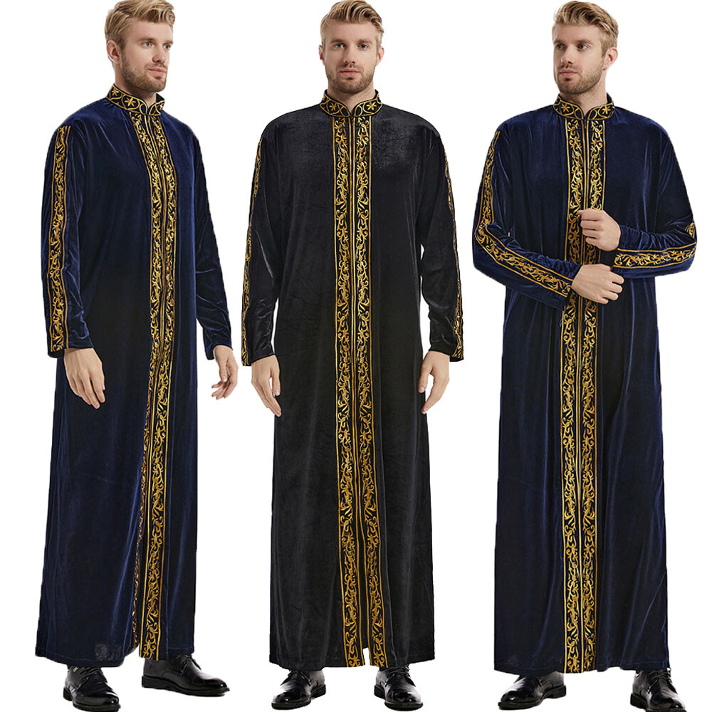 Dishdasha Thobe Jubba Thoub Men Saudi Arab Robe Muslim Abaya Dress Kaftan Islam